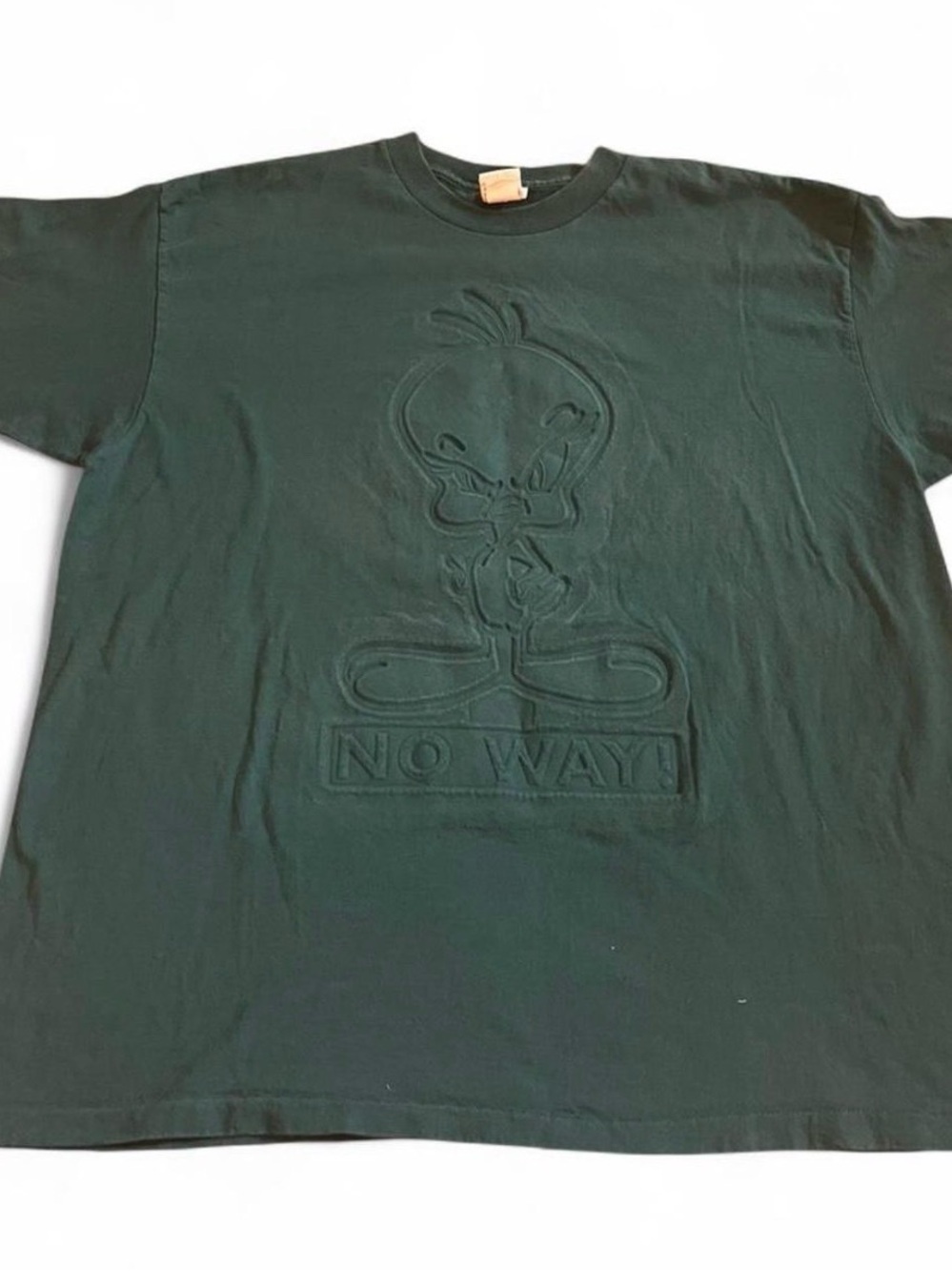 Women’s Vintage 90s Looney Tunes Green Tweety Bird Shirt Sz 2XL
